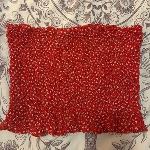 Ruched scrunch tube top